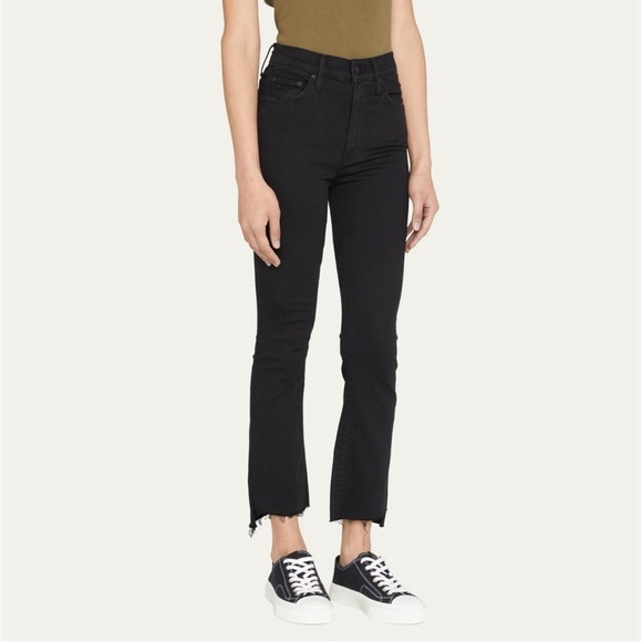 MOTHER Insider Crop Jean Step Fray Hem Not Guilty Chic Classic Minimal Black 27 - Picture 15 of 15